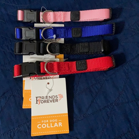 (S) Friends Forever Nylon Dog Collars 4 Pack - Picture 2 of 3
